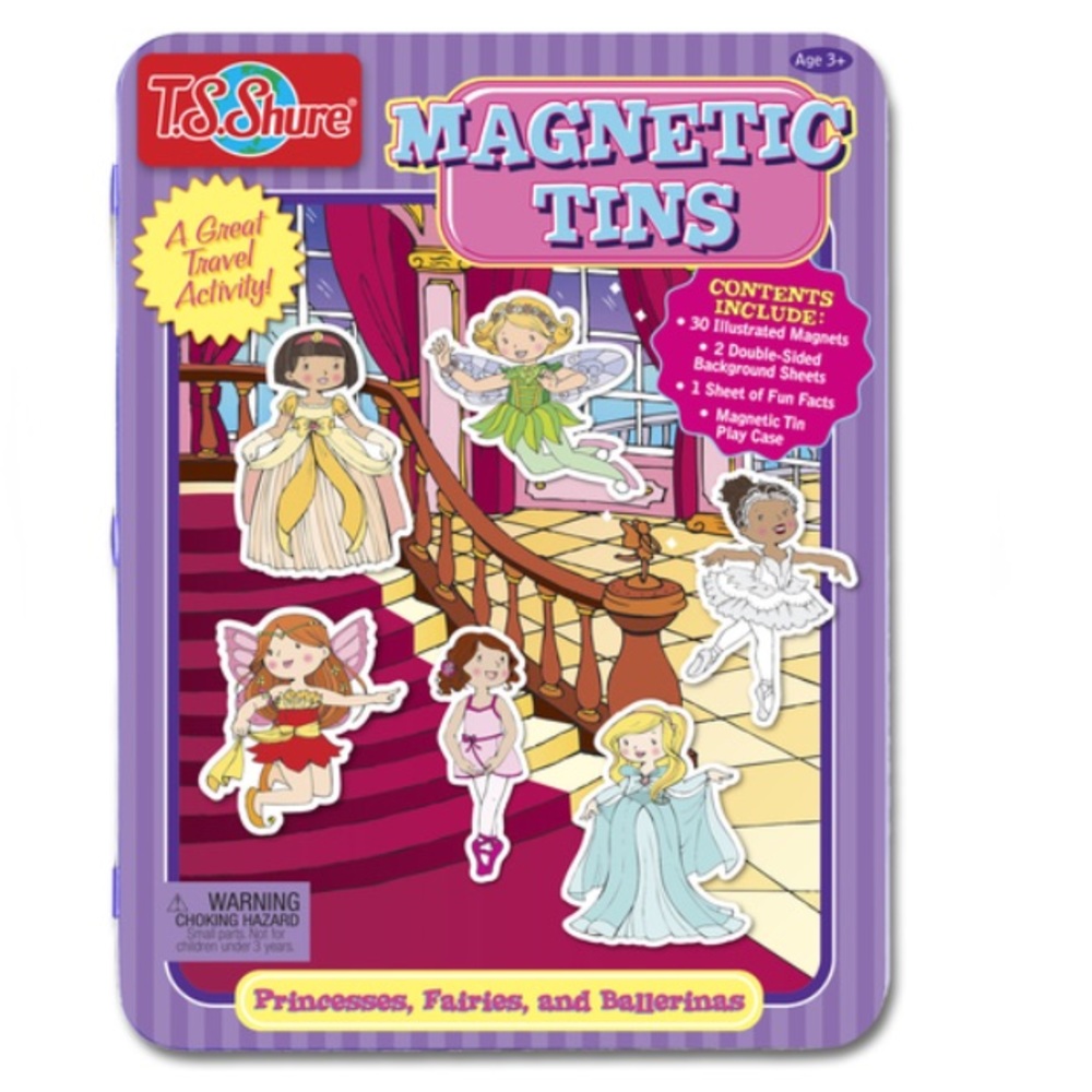T. S. Shure Princesses Fairies & Ballerinas Magnetic Tin Play Set